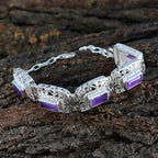 Amethyst BST starts Eye-catching Purple 925 Silver Tennis Bracelet