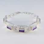 Amethyst BST starts Eye-catching Purple 925 Silver Tennis Bracelet