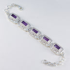 Amethyst BST starts Eye-catching Purple 925 Silver Tennis Bracelet