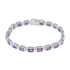 Amethyst Burns Night Minimal Purple Sterling Silver Tennis Bracelet