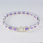 Amethyst Burns Night Minimal Purple Sterling Silver Tennis Bracelet