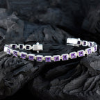 Amethyst Camera Day Classic Purple 92.5 Silver Tennis Bracelet