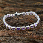 Amethyst Camera Day Classic Purple 92.5 Silver Tennis Bracelet