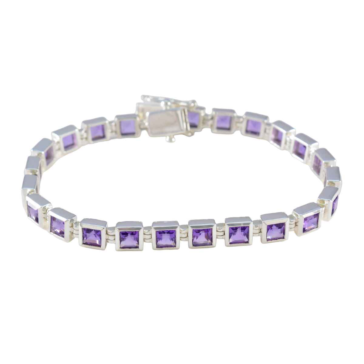 Amethyst Camera Day Classic Purple 92.5 Silver Tennis Bracelet
