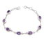Amethyst Carnival Celebrations Featherlight Purple Silver Links Bracelet