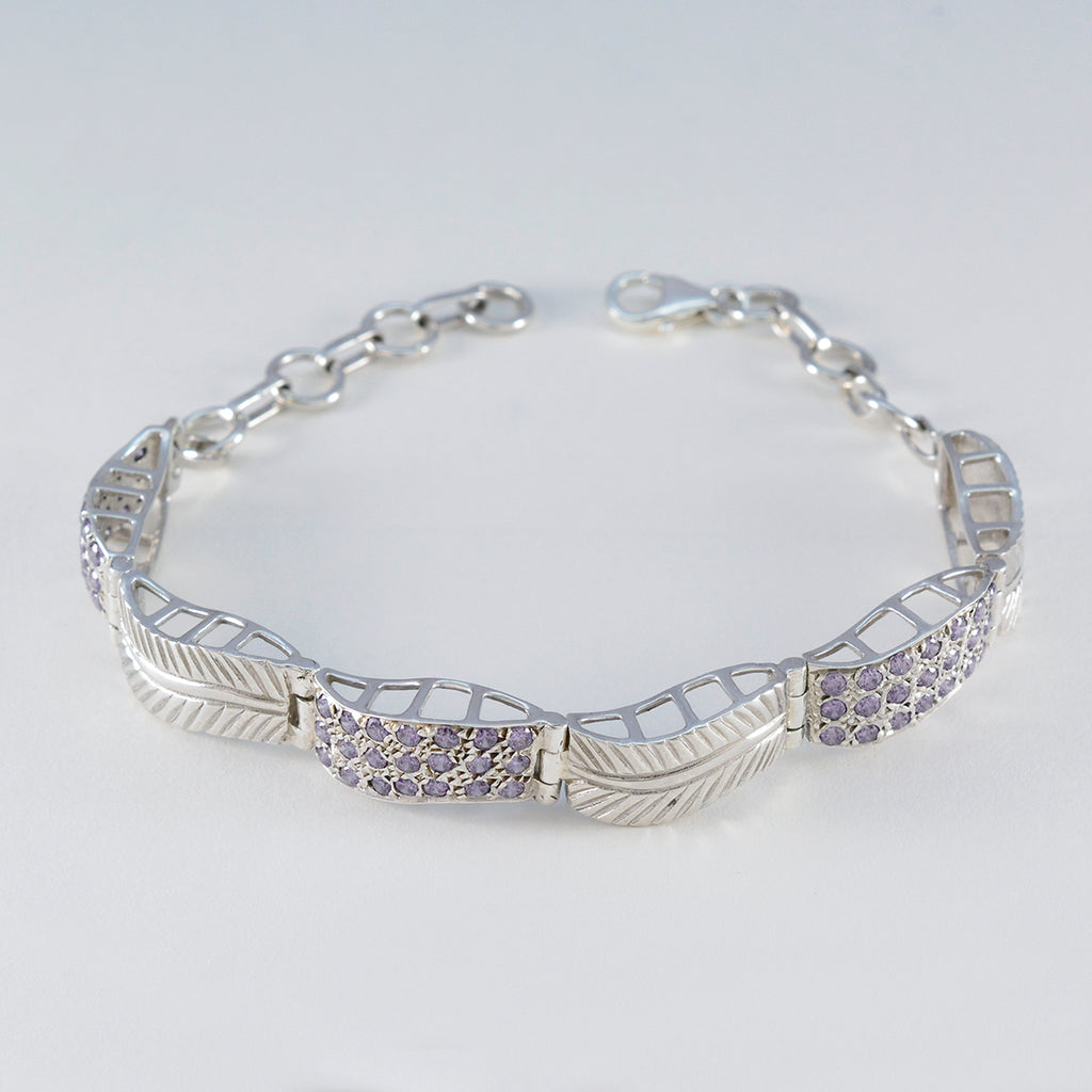 Amethyst Chanoeka Versatile Purple Silver Tennis Bracelet
