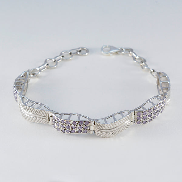 Amethyst Chanoeka Versatile Purple Silver Tennis Bracelet