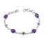 Amethyst Cheeseburger Day Featherlight Purple Sterling Silver Links Bracelet