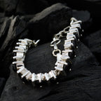 Black Onyx Clean Your Desk Day Tiny Black Silver Tennis Bracelet