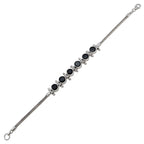 Black Onyx Click Frenzy Glow Slim Black Sterling Silver Tennis Bracelet