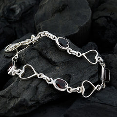 Black Onyx Coffee Day Dainty Black Sterling Silver Links Bracelet