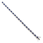 Blue Supphire CZ Cookie Day Versatile Blue Sterling Silver Tennis Bracelet