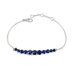 Blue Supphire CZ Corpus Christi Elegant Blue 925 Silver Tennis Bracelet