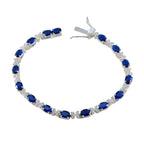 Blue Supphire CZ Cyber Monday Minimal Blue 925 Silver Tennis Bracelet