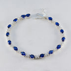 Blue Supphire CZ Cyber Monday Minimal Blue 925 Silver Tennis Bracelet