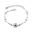 Blue Supphire CZ Day of the German Beer Whisper-thin Blue 925 Silver Chain Bracelet