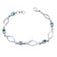 Blue Topaz Earth Hour Featherlight Blue Silver Links Bracelet