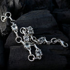 Blue Topaz End of Wintertime Delicate Blue Sterling Silver Links Bracelet