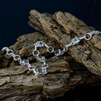 Blue Topaz End of Wintertime Delicate Blue Sterling Silver Links Bracelet