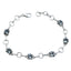 Blue Topaz End of Wintertime Delicate Blue Sterling Silver Links Bracelet