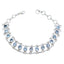 Blue Topaz Ending of Ramadan Essential Blue 925 Silver Links Bracelet