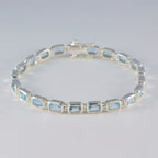 Blue Topaz Fake Friday Minimal Blue Silver Tennis Bracelet