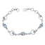 Blue Topaz Father’s Day Dainty Blue Silver Links Bracelet