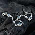 Blue Topaz Dog Day Featherlight Blue 925 Silver Links Bracelet