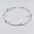 Blue Topaz Dog Day Featherlight Blue 925 Silver Links Bracelet
