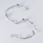 Blue Topaz Dog Day Featherlight Blue 925 Silver Links Bracelet