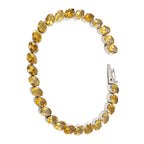Citrine Get to Know Your Customers Day Minimal Yellow Sterling Silver Tennis Bracelet