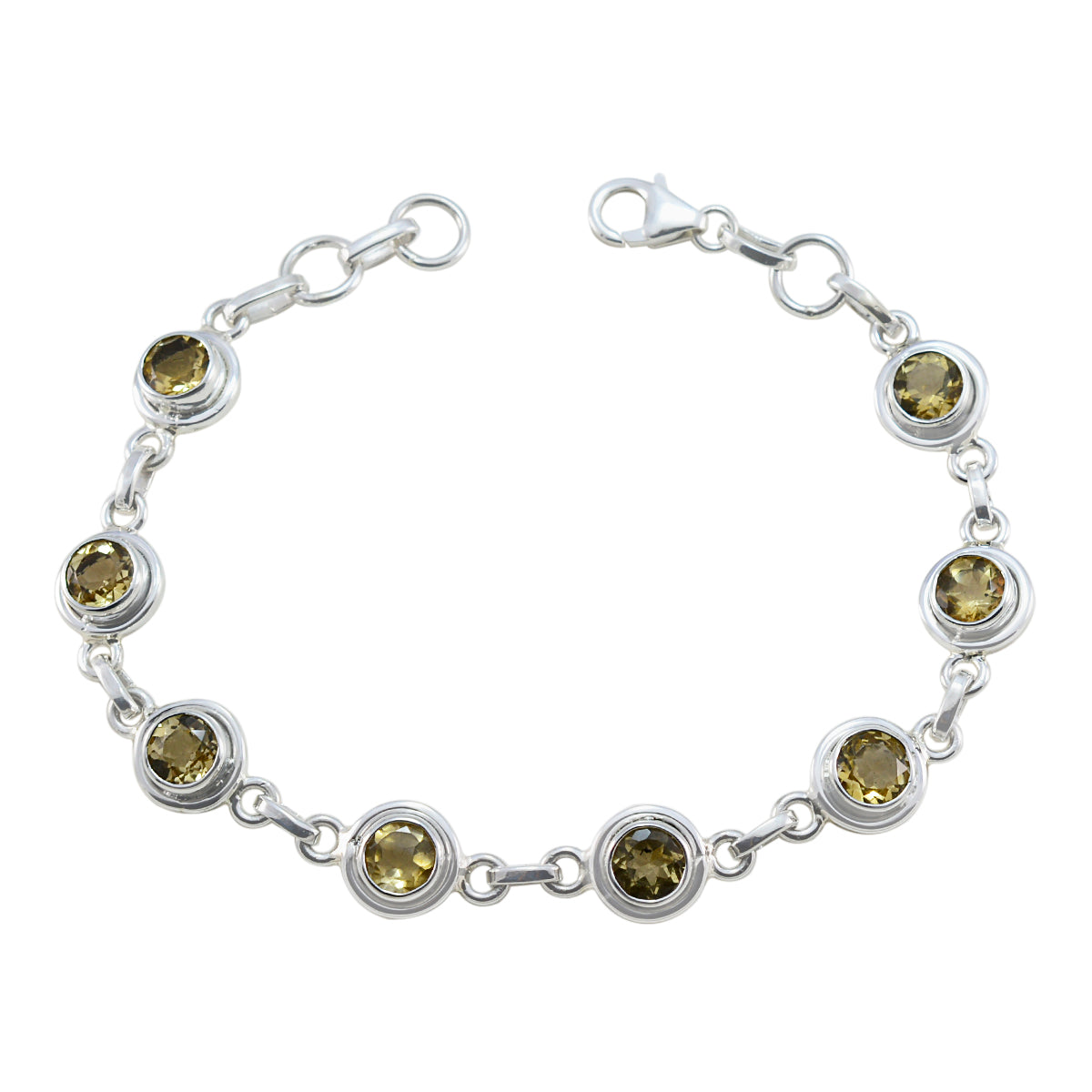 Citrine Giving Tuesday Featherlight Yellow Silver Links Bracelet