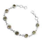 Citrine Giving Tuesday Featherlight Yellow Silver Links Bracelet
