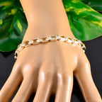 Citrine Golden Week Minimal Yellow Silver Tennis Bracelet