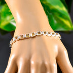 Citrine Good Friday Classic Yellow Sterling Silver Tennis Bracelet