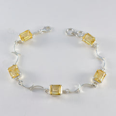 Bracelet à maillons fins en argent 925 jaune et citrine Go-to