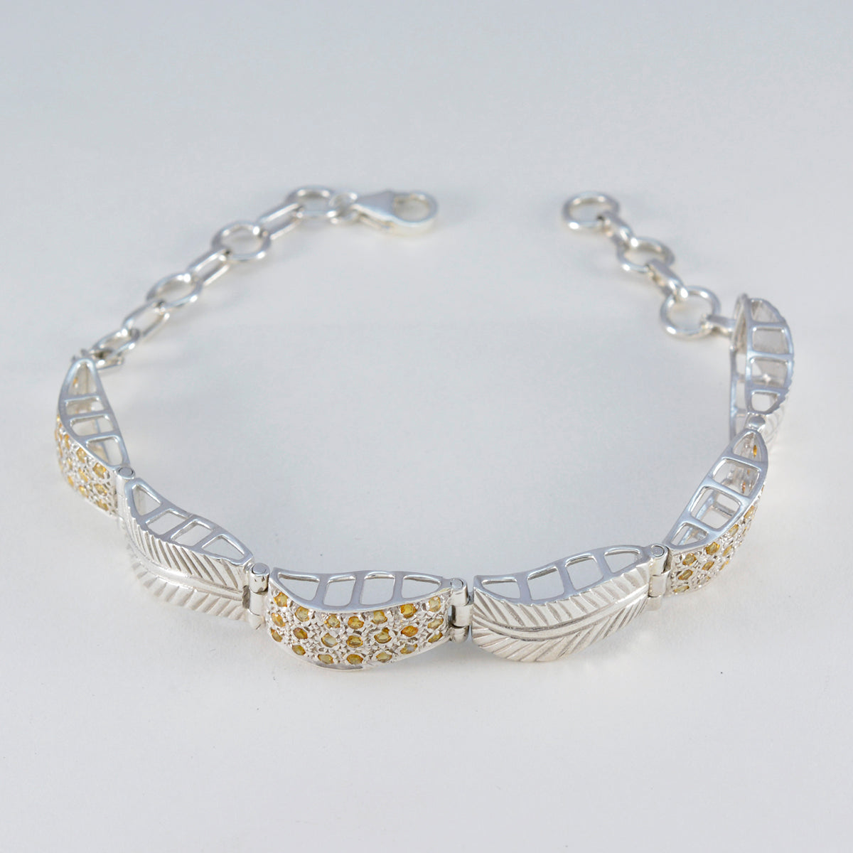 Citrine Guy Fawkes Night Versatile Yellow 925 Silver Tennis Bracelet Secondary image