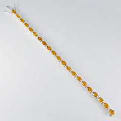 Citrine Happy Minimal Yellow Sterling Silver Tennis Bracelet