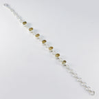 Citrine Gala Tiny Yellow Sterling Silver Links Bracelet