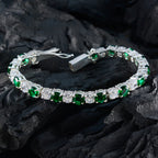 Emerald CZ hollywood Essential Green 925 Silver Tennis Bracelet