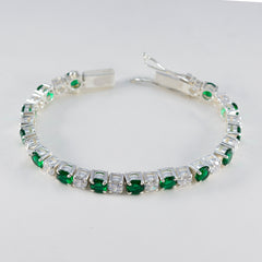 Emerald CZ hollywood Essential Green 925 Silver Tennis Bracelet