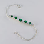 Emerald CZ Holy Week Whisper-thin Green Silver Tennis Bracelet