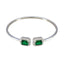 Emerald CZ Ice Cream Day Tiny Green 925 Silver Bangle Bracelet