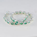 Emerald CZ tea Day Minimal Green Sterling Silver Tennis Bracelet