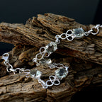 Green Amethyst Day of Friendship Featherlight Light Green 925 Silver Links Bracelet