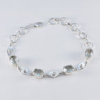 Green Amethyst Day of Light Slim Light Green Sterling Silver Links Bracelet