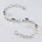 Green Amethyst Day of Light Slim Light Green Sterling Silver Links Bracelet