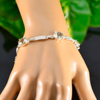 Green Amethyst Day of Yoga Slim Light Green 925 Silver Links Bracelet