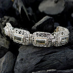 Green Amethyst Dog Day Mid-weight Light Green Silver Links Bracelet