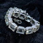 Green Amethyst Friendship Eye-catching Light Green Sterling Silver Tennis Bracelet